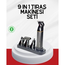 Bi Seyyar Şarjlı 9’u 1 Arada Çok Amaçlı Erkek Bakım Seti Yıkanabilir Başlıklar