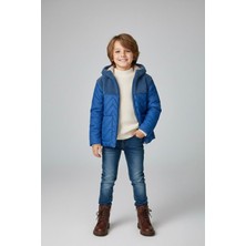 Miniğimin Cicileri Kapitoneli, Welsoft Detaylı Erkek Çocuk Mevsimlik mont - Mavi