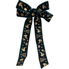 Mini And Kids Mini & Kids Kadife Fiyonk Toka - Green Bow