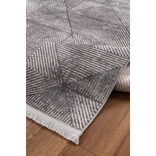 Colore Home Antrasit Akrilik Dokuma Uzun Ömürlü Halı Antrasit Yolluk Koyu Renk Halı