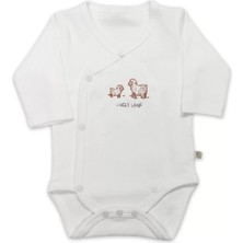 The Log İnvest Bistyle Curly Lamb Uzun Kol Kravuze Body 17111 Bej Mavi Ekru