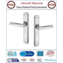 Pramit Ahşap İç Oda Kapı Kolu - Mat Nikel - 1 Takım Ön ve Arka