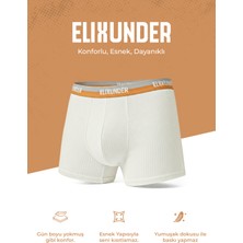 Elixunder 4'lü Erkek Boxer Terletmez Nefes Alabilen Pamuklu Boxer