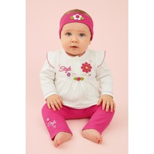 Myzi Store Kız Bebek 3’lü Takım – %100 Pamuk, Cilt Dostu, Rahat Kalıp, Nefes Alan Kumaş