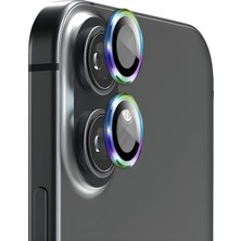 Ennar Apple iPhone 16 Plus - 16 Metal Çerçeveli Kamera Koruma Lensi