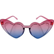Dodomar Parti Gözlük Mika Kalp Model Pembe-Mavi Renkli