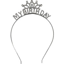 Dodomar Taç Metal Taşlı My Birthday Gümüş Renk