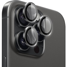Ennar Apple iPhone 16 Pro - Pro Max Metal Çerçeveli Kamera Koruma Lensi