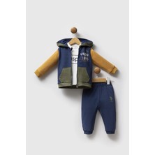 The Log İnvest U.s. Polo Assn 3'lü Takım USB2574 Indigo Hardal