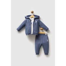 The Log İnvest U.s. Polo Assn 3'lü Takım USB2778 Mavi