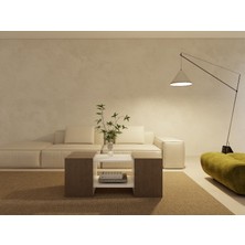 MasifMarket Lupo Orta Sehpa Antrasitmeşe-Beyaz