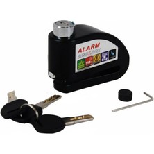 Sevgent Disk Kilidi Alarm Sistemi Düz Anahtarlı Siyah