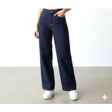 Vellichor Büyük Beden Kadın Pantolon- Koyu Mavi