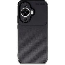 Eco Port Huawei Nova 12S Kılıf Auto Focus Karbon Kapak - Siyah