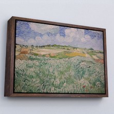 Oxyteez Ahşap Çerçeveli Vincent Van Gogh - Auvers Yakınlarındaki Ova Tablosu - Plain Near AUVERS-7162