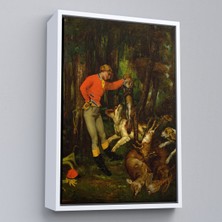 Oxyteez Ahşap Çerçeveli Gustave Courbet -Avdan Sonra Tablo - After The HUNT-8055