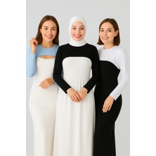 Mirach 3’lü Ekonomik Set Sıfır Yuvarlak Yaka Boyunluklu Kolluk Body Esnek Likralı