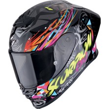 Scorpion Exo R1 Evo Iı Air Savage Spor Motosiklet Kaskı Siyah  Mavi  Pembe