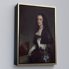Oxyteez Ahşap Çerçeveli Diego Velázquez - Hayranlı Kadın Tablo - The Lady With A FAN-7433