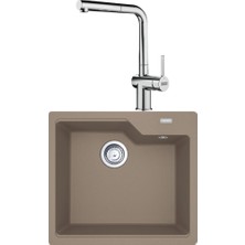 Franke Ubg 610-56 Granit Oystre Evye, Actıve Plus Doccıa 2.0 Spiralli, Krom Armatür