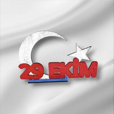 20 Adet 29 Ekim Ay Yıldız Ahşap Boyama Okul Dıy Etkinlik Aktivite Sanat 20 cm x 13 cm
