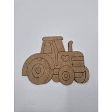 10 Adet Sevimli Traktör Ahşap Boyama Okul Diy Etkinlik Aktivite Sanat 15 cm x 11 cm