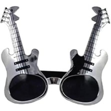Dodomar Parti Gözlük Gitar Görünümlü Gümüş Eğlenceli
