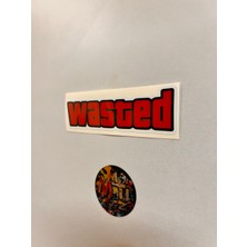 Wasted 10X3CM Sticker Folyo Kaplama-Araba Motosiklet Kask Modifiye Aksesuar Öldün Çık Sticker Gta