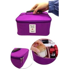 Storemax Seyahat Tipi Bölmeli Makyaj Kozmetik Çantası Organizer (Mor)
