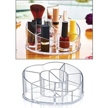 Storemax Porselen Diyarı Kalp Şekilli Şeffaf Makyaj Organizeri - Kozmetik Ürün Düzenleyici - Kalem Makyaj Organizer Şeffaf