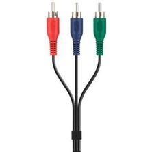 Storemax BLK-F3Y080BF2M 3xrca,m/m Metal Kablo, 2m, Siyah