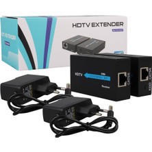 Storemax HDMI Extender 60 Metre – 4k, 1.4 Genişletici, CAT5E/CAT6 Ethernet Üzerinden HDMI Uzatma, Verici + Alıcı + Güç Adaptörleri, Ps3, Dvd, Tv, Projektör, Laptop Için