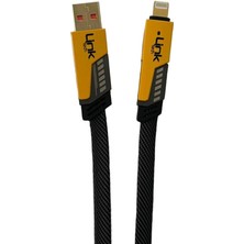 Storemax Linktech K474 Mecha Style 4in1 USB + Type-C + Lightning 100W Şarj Kablosu Sarı