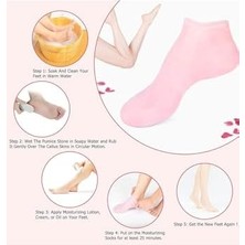 Storemax Silikon Ayak Bakım Çorabı Nemlendirici Jel Çorap Çatlak Önleyici Ölü Deri Atıcı Çorap Ayak Bakımı