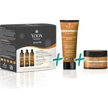 Storemax Yoon 3'lü Premium Uzun Süren Saç Düzleştirici & Saç Botoksu Kiti, Sülfatsız Tuzsuz Şampuan 250ML, Keratin ve Hyalüronik Asit Içeren Saç Maskesi 250ML, Saç Bakım Seti
