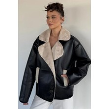 Gülseli Kadın Kruvaze Yaka Içi Peluşlu Mont P-00019466