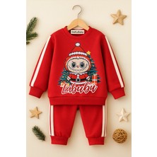 DeKuBaby Yılbaşı Temalı Bebek-Çocuk 2'li Eşofman Takımı ( Sweatshirt-Beli Lastikli Eşofman Altı )