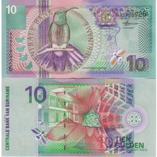 Banknoting Surinam 10 Gulden 2000 Çil.