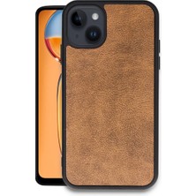 Eco Port Iphone 15 Kılıf Aras Deri Kapak - Taba