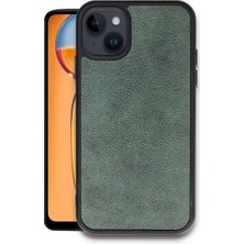 Eco Port Iphone 14 Kılıf Aras Deri Kapak - Koyu Yeşil