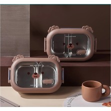 Hediye Bahçesi Bölmeli Paslanmaz Çelik Yemek Kutusu