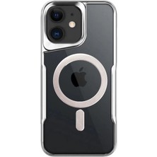 Eco Port Iphone 12 Kılıf Boyi Magsafe Silikon Kapak - Gümüş