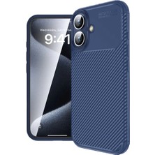 Eco Port Iphone 16 Kılıf Auto Focus Karbon Kapak - Lacivert