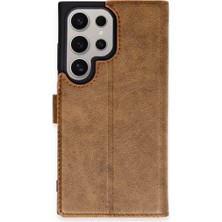 Eco Port Samsung Galaxy S24 Ultra Kılıf Trend S Plus Kapaklı Kılıf - Taba