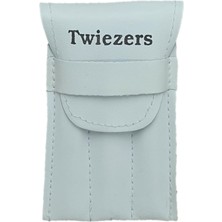 Twiezers Deri Çantalı 3'lü Paslanmaz Çelik Cımbız Seti