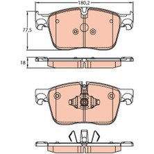 Universal Disk Fren Balatası Ön Jaguar Jaguar F-Pace 15-, Xe 15-, Xf 15- Latası Ön Jaguar Jaguar F-Pace 15-, Xe 15-, Xf 15-