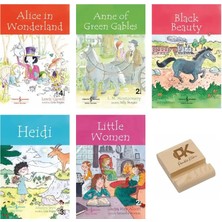İş Bankası Kültür Yayınları Iş Çocuk Ingilizce 8-13 Yaş Alice Anne Black Beauty Heidi Little Women 5li Set + Telefon Standı