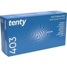 403 Nitril Pudrasız Muayene Eldiveni Mavi Large