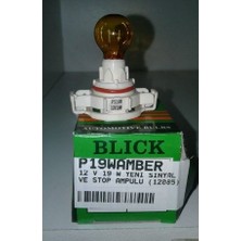 Universal 12 V 19 W Yeni Sinyal ve Stop Ampulu (12085) (Sarı)