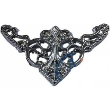 Buğz Dekoratif Köşe Süsü, Köşelik - Küçük, 19X34MM, Nikel, 100 Adet